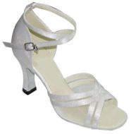 Annabelle White Satin Latin or Ballroom Dance Shoe