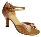 Monique Dark Tan 3" Latin or Ballroom Dance Shoe