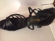 Robin Black Satin Latin or Ballroom Dance Shoe