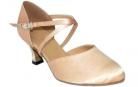 Carol Light Tan Satin Ballroom Dance Shoe