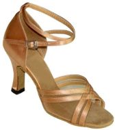Annabelle Tan Satin Latin or Ballroom Dance Shoe